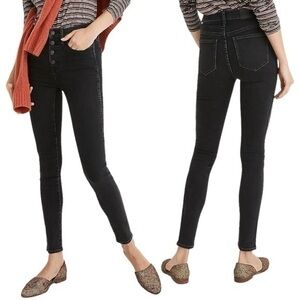 Madewell 10" High-Rise Skinny Jeans in Robert Wash: Button-Front Edition (Sz 25)